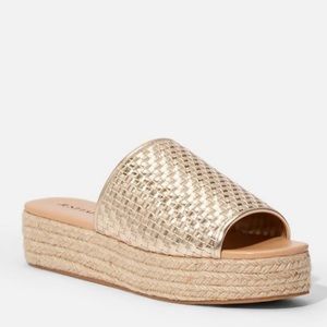 Gold platform sandals